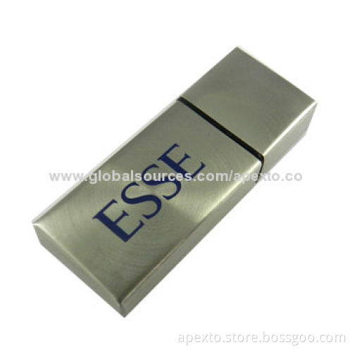 Metal USB Flash Drives, Customized Packaging Types, Logos Accepted, 256MB to 32GBNew